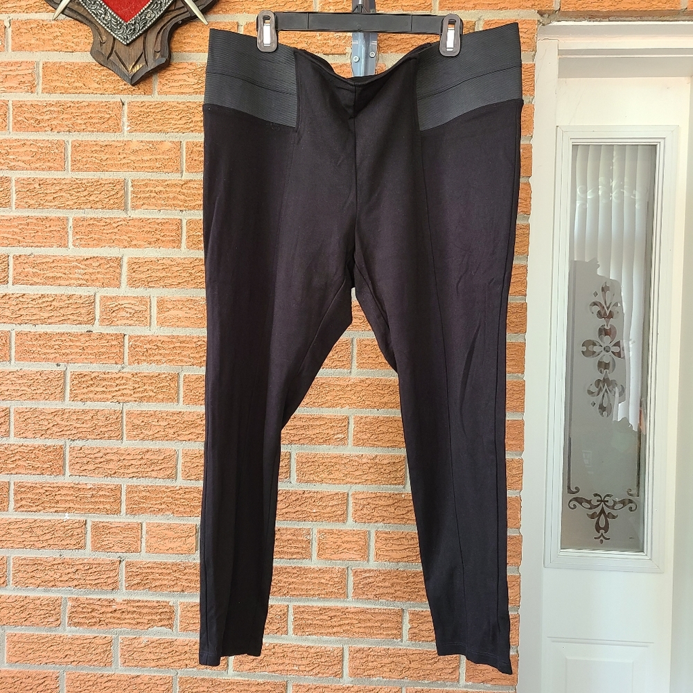 2X Leggings petite plus Addition Elle Black Stretchy